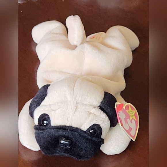 Pugsly Beanie Baby Pug dog 1996 vintage retired - Picture 5 of 7